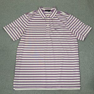 RLX Ralph Lauren Men's Polo Shirt Size XXL Purple White Striped Short Sleeve Tee
